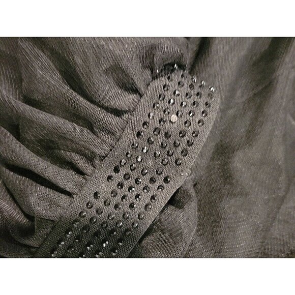 Women's Jodi Kristopher Gown 2 Piece Dress Black Floral Poof Skirt XL 13 - Picture 6 of 7